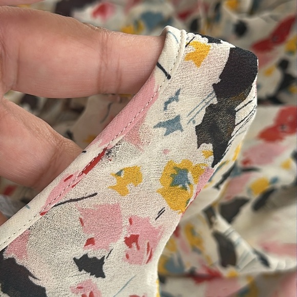 Diane Von Furstenburg Floral Print Silk Button Down 3/4 Sleeve Top Womens Size 6 - Picture 13 of 13